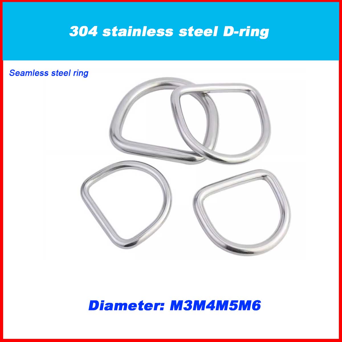 D Ring Strap - 304 Stainless Steel D-ring / Luggage,