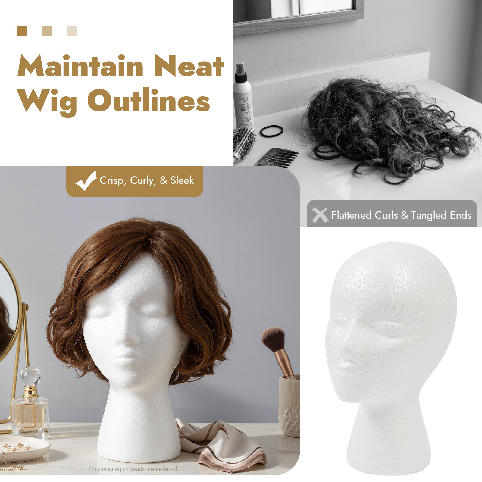 12 Pack EPS Foam Mannequin Hea - огляд і ціна Cosplay Prop Foam