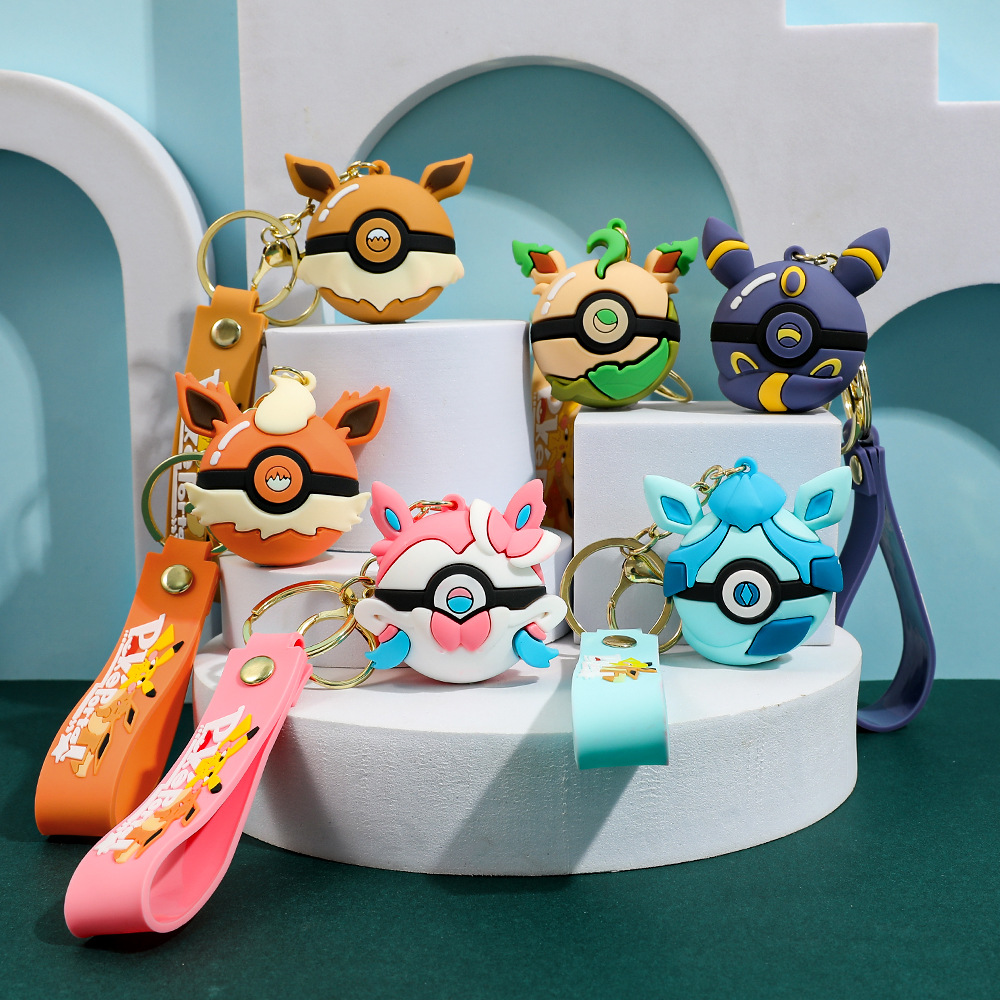 6pcs Pikachu Cartoon Keychain  - огляд і ціна Pokeball Cosplay Prop