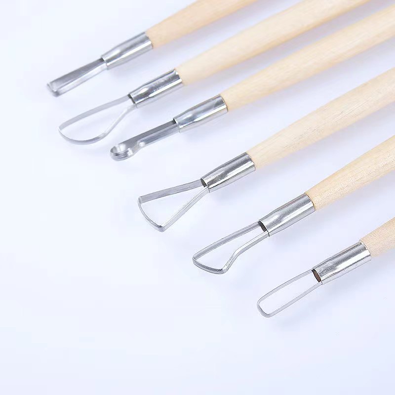 6PCS wooden handle wax pottery - огляд і ціна Craft Knife Set