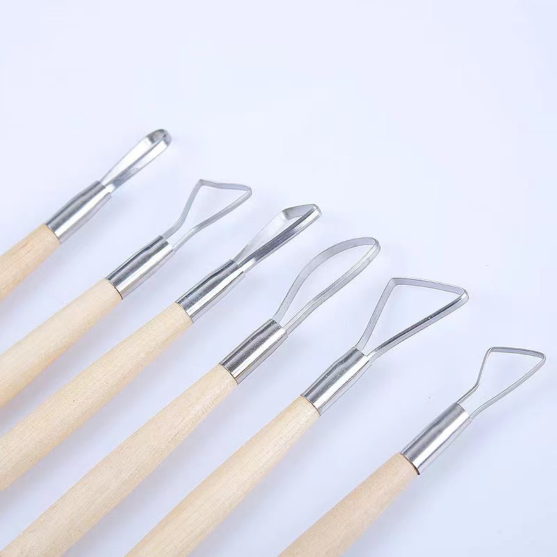 6PCS wooden handle wax pottery - огляд і ціна Craft Knife Set
